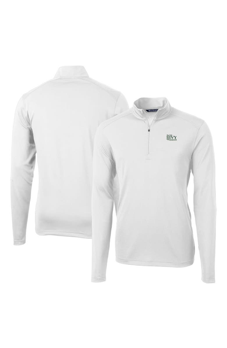 Cutter & Buck Men's Cutter & Buck  White Ivy League DryTec Virtue Eco Pique Recycled Quarter-Zip Pullover, Alternate, color, 