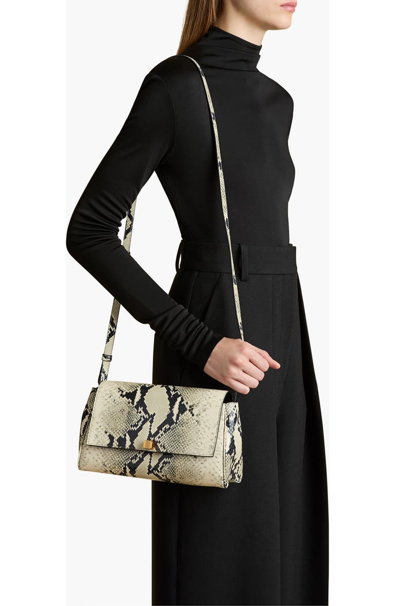 Khaite Audrey Python Print Leather Crossbody Bag, Alternate, color,