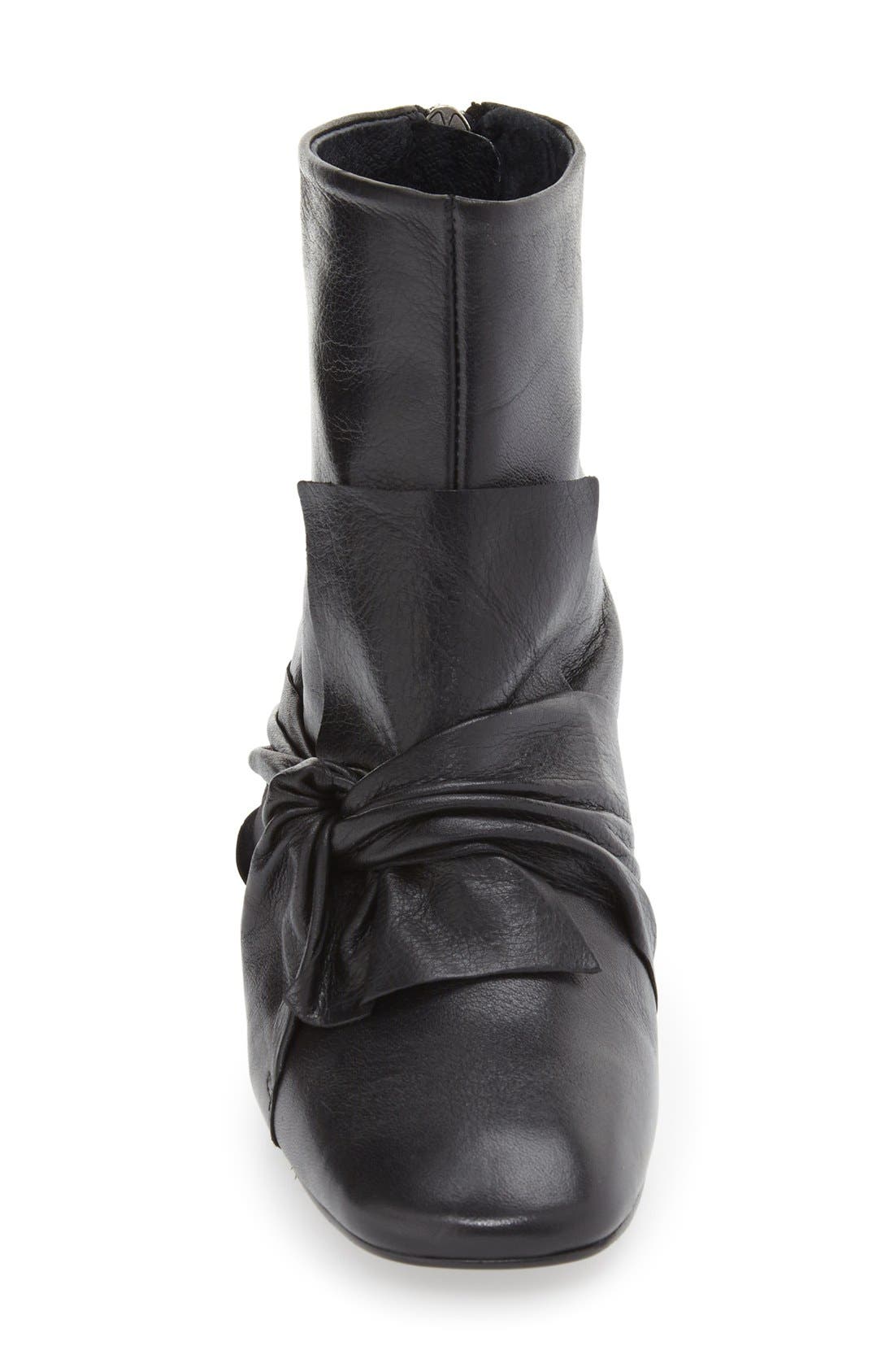 Topshop 'Marilyn' Square Toe Bow Bootie, Alternate, color, 