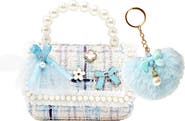 HOT FOCUS Tiny Mini Flower Dream Tweed Handbag