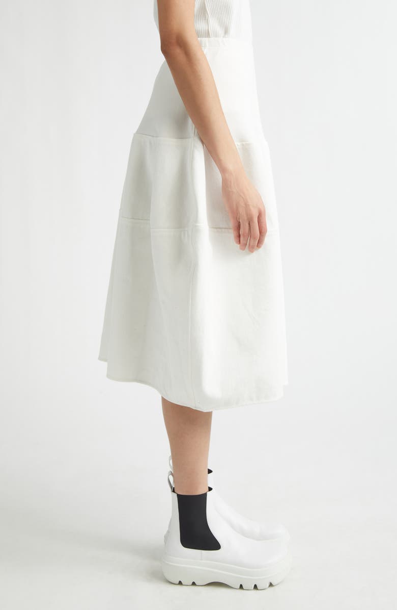 MELITTA BAUMEISTER Rounded Cotton Twill Skirt, Alternate, color, White