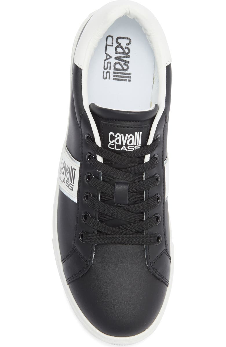 Roberto Cavalli Class Sneaker, Alternate, color, Black/ White