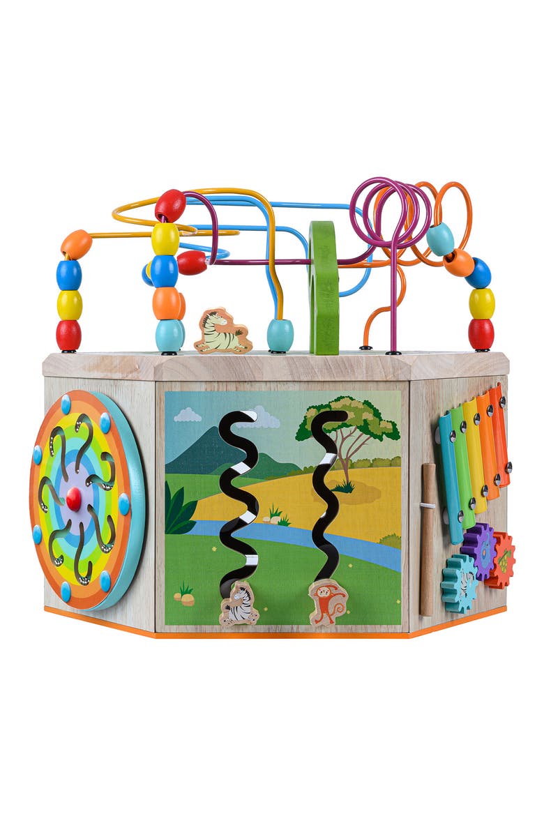Prewschool Play Lab 7-in-1 Large Wooden Activity Station, Alternate, color, ASSORTED