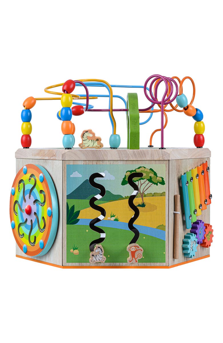 Teamson Kids Prewschool Play Lab 7-in-1 Large Wooden Activity Station, Alternate, color, Assorted