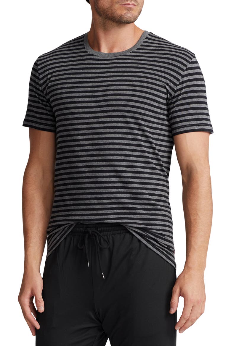 Assorted 3-Pack Stretch Cotton & Modal Undershirts, Alternate, color, BLACK/ PLAID/ GREY