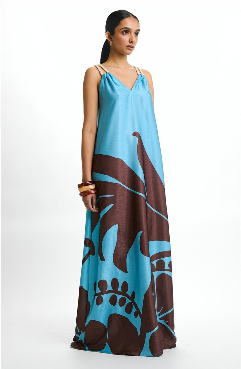 DIARRABLU Printed Jwana Ula Mint Maxi Dress, Alternate, color, Ula Mint