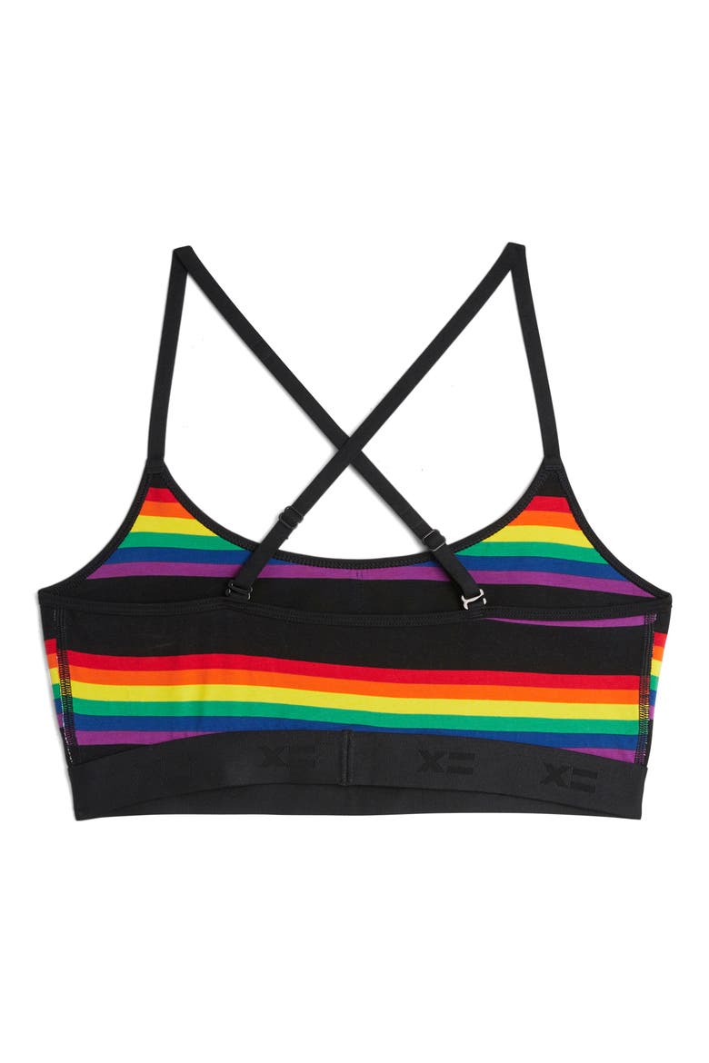Low Cut Soft Bralette, Alternate, color, STRIPE UNBOUND