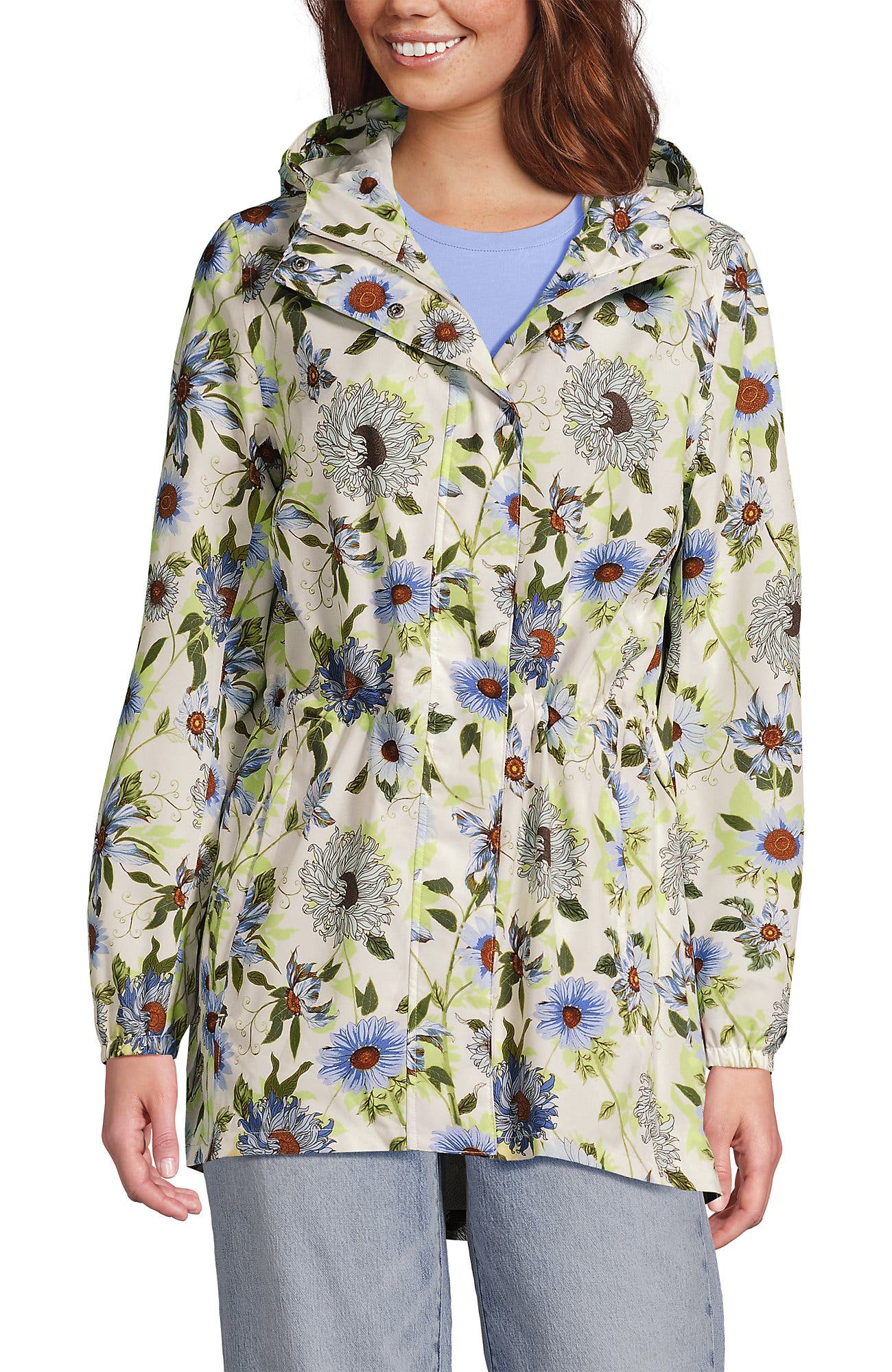 Pale Sky/Ivory Floral