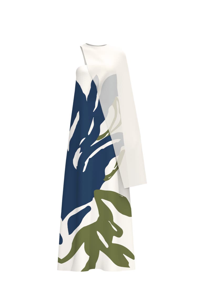 Strapless Shawl Dress Lilo in Fsc Viscose, Alternate, color, Lilo Navy