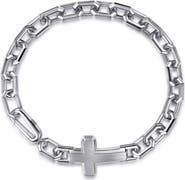 Gabriel & Co. Men's Sterling Silver Cross Link Bracelet