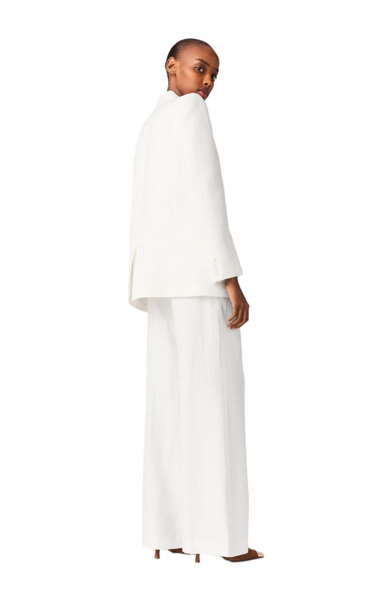 maje Double-breasted suit jacket, Alternate, color, White