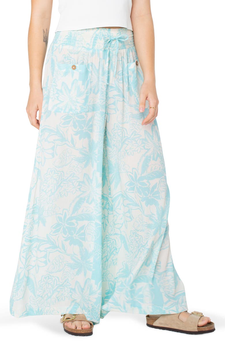 Roxy Sunset Daze Wide Leg Pants, Main, color, Tibetan Stone Tropicol Print