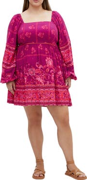 City Chic Jasmine Long Sleeve Minidress