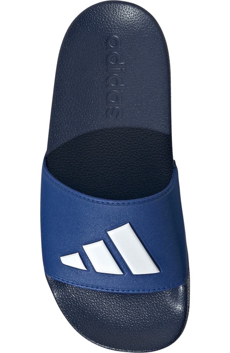 adidas Kids' Adilette Slide Sandal, Alternate, color, Dark Blue/ White/ Royal Blue