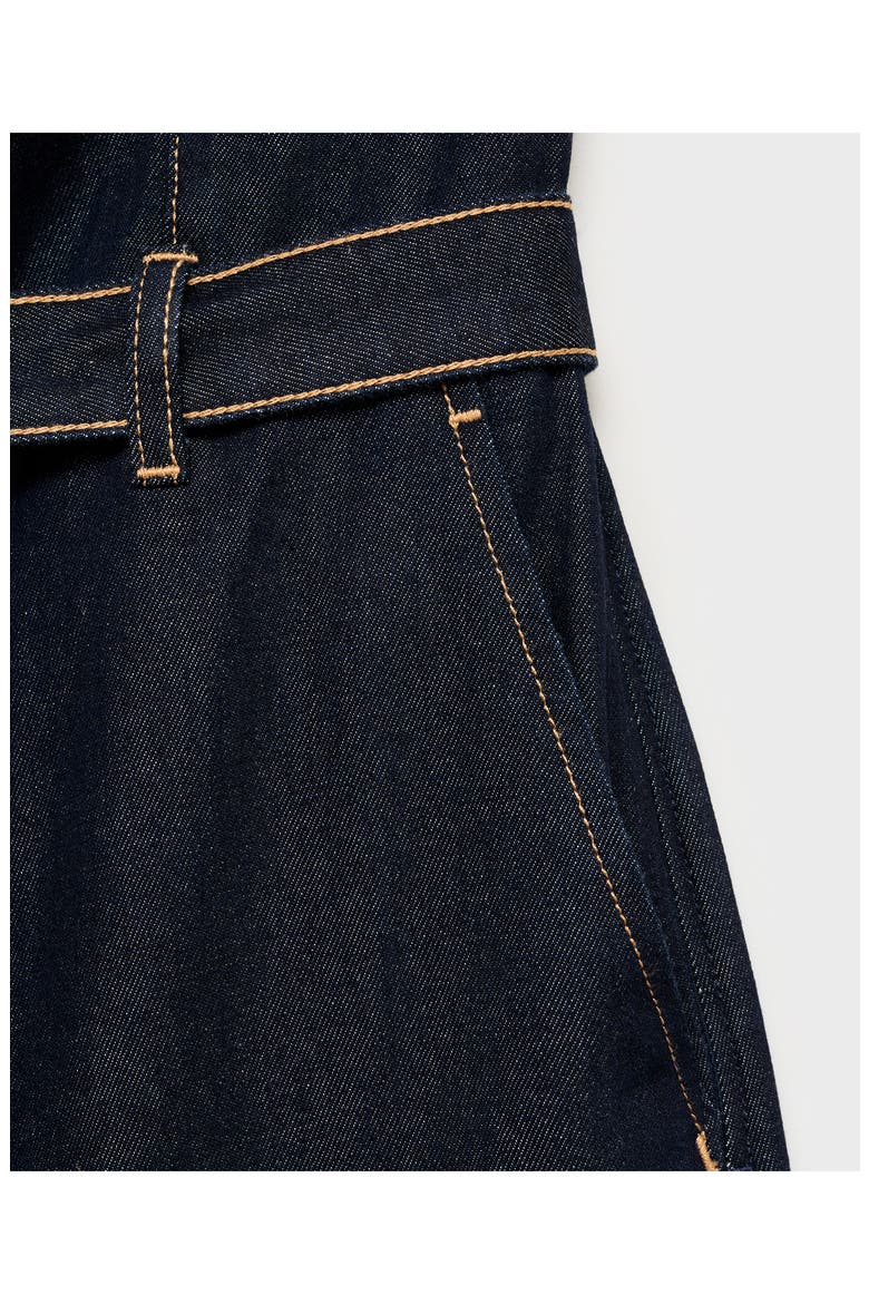 Mono Strapless Tie Waist Denim Jumpsuit, Alternate, color, OPEN BLUE