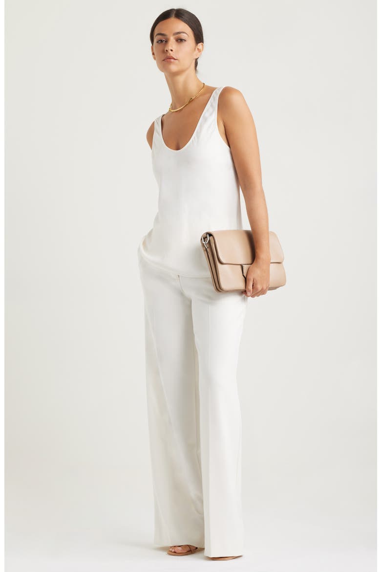 Satin Scoop Neck Tank, Alternate, color, IVORY TOFU