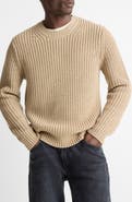 Vince Shaker Stitch Merino Wool Crewneck Sweater