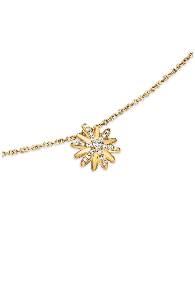 Petite Starburst 18K Gold & Pavé Diamond Station Necklace, Alternate, color, DIAMOND/ YELLOW GOLD