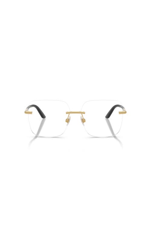 Dolce & Gabbana Dolce&gabbana 57mm Square Optical Glasses In Gold