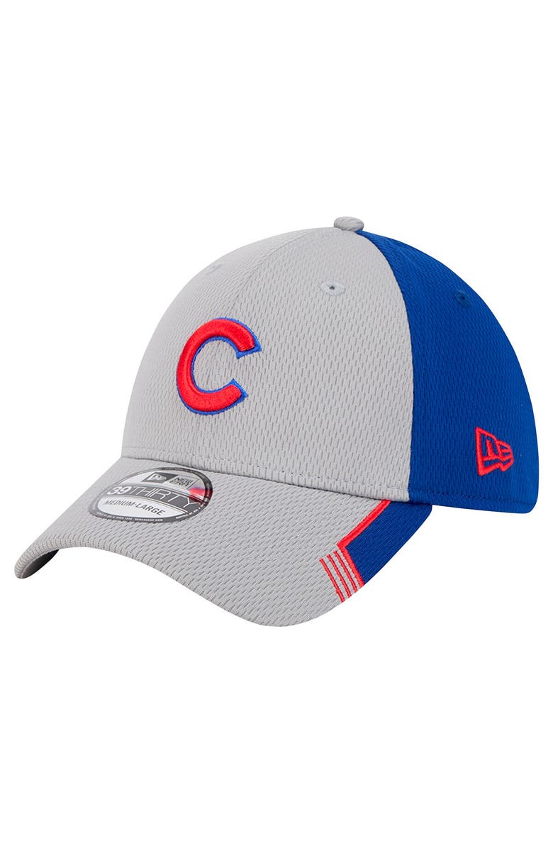 New Era Men's New Era Gray/Royal Chicago Cubs Visor Trim 39THIRTY Flex Hat, Main, color, Gray