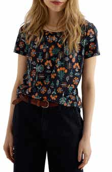 Appletree Floral Keyhole T-Shirt