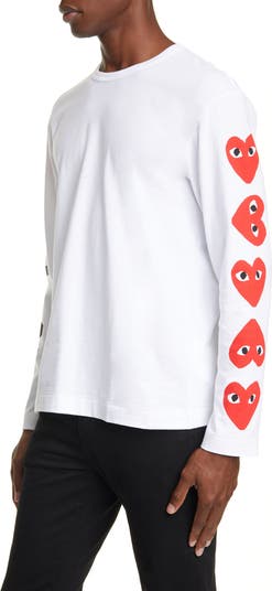 COMME DES GARCONS|LONG-SLEEVED ROUND NECK T-SHIRTS (P1T Comme des Garçons PLAY Long Sleeve T-Shirt | Nordstrom