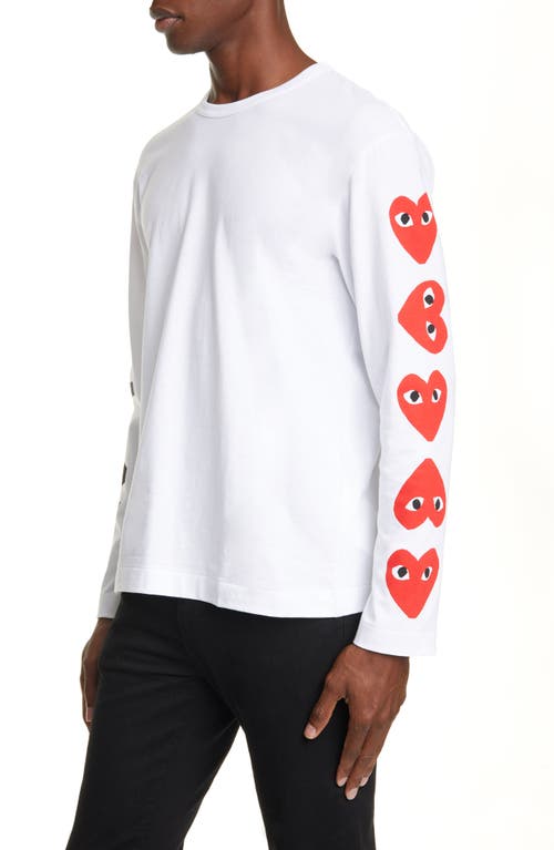 Comme des Garçons PLAY Long Sleeve T-Shirt in White  product