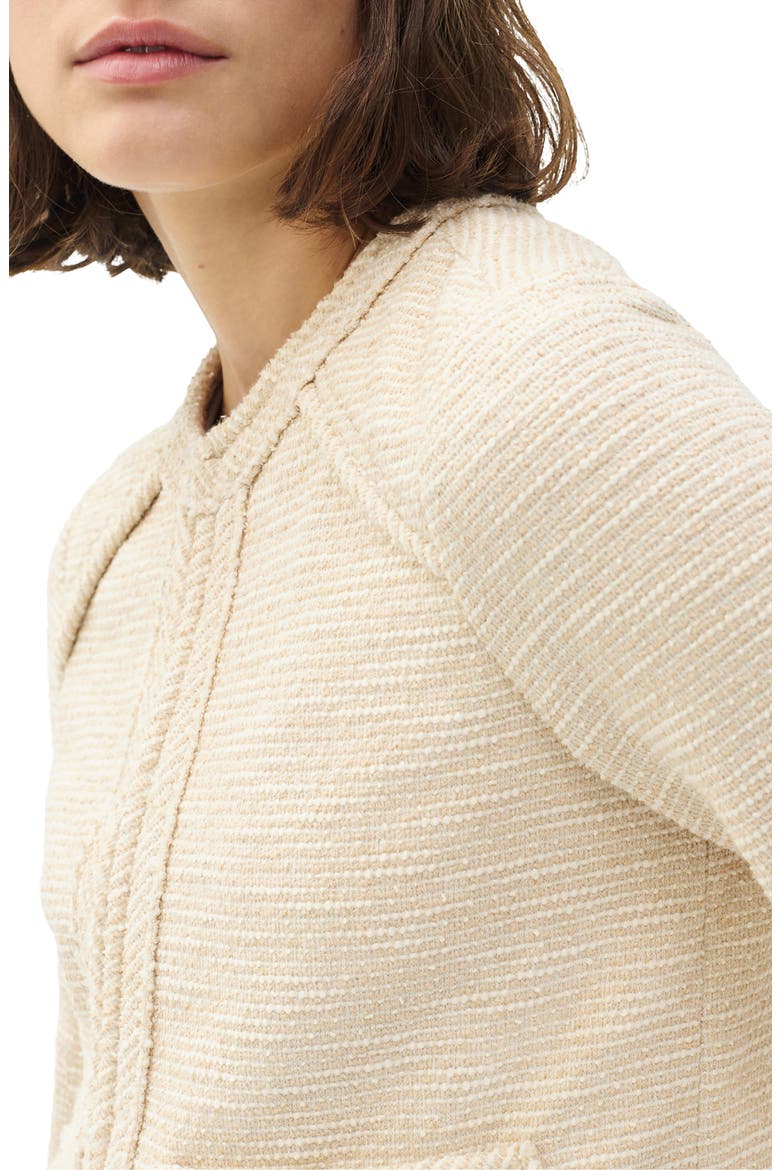 Clarice Cotton Blend Jacket, Alternate, color, CRM