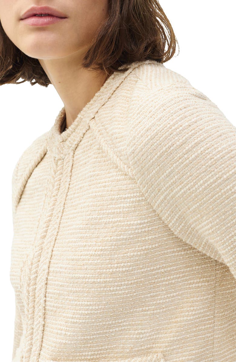 rag & bone Clarice Cotton Blend Jacket, Alternate, color, Cream