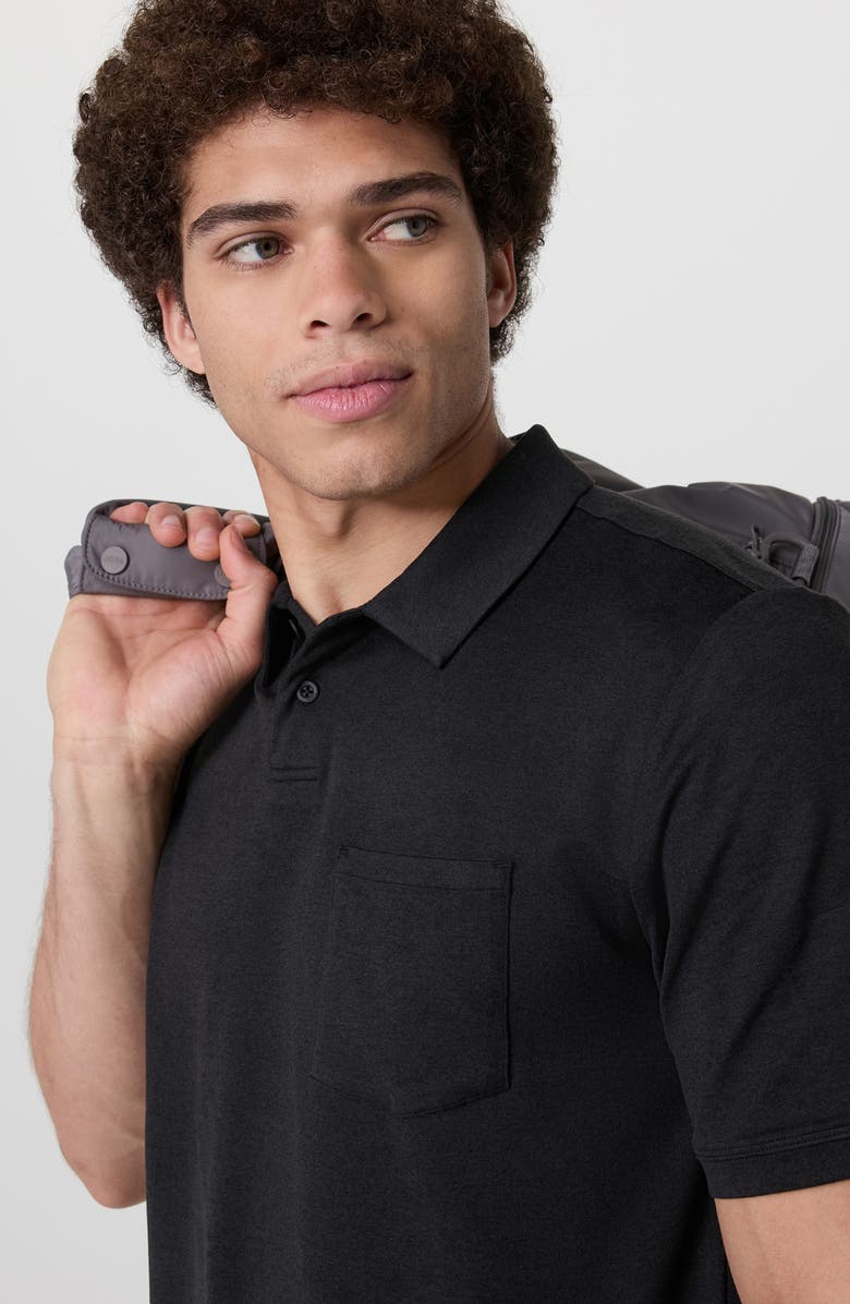 Vuori Ponto Performance Polo, Alternate, color, Black Heather