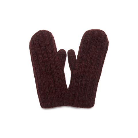 Women's Artisan Hand-Knit Denali Ribbed Mitten