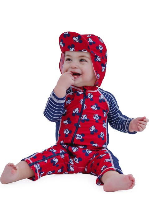 Mickey Mouse 2-Piece Swimwear Sunsuit and Hat Set
