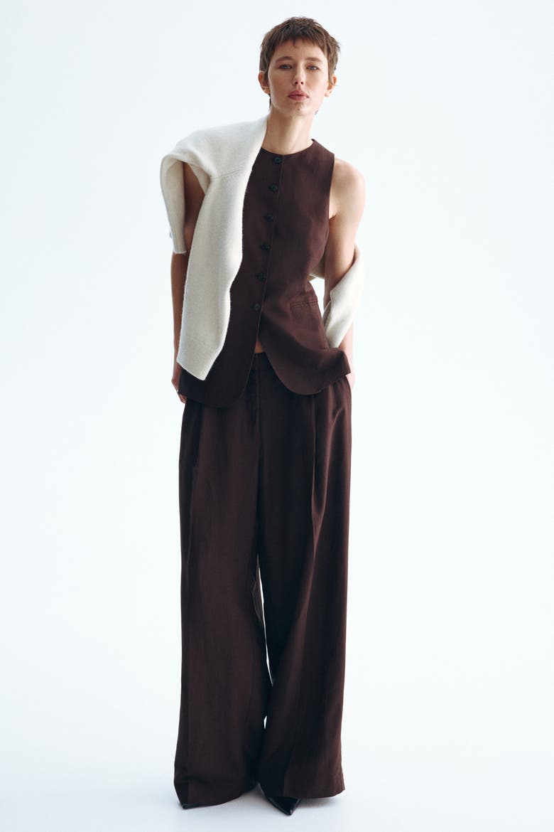Long Waistcoat, Alternate, color, Dark brown