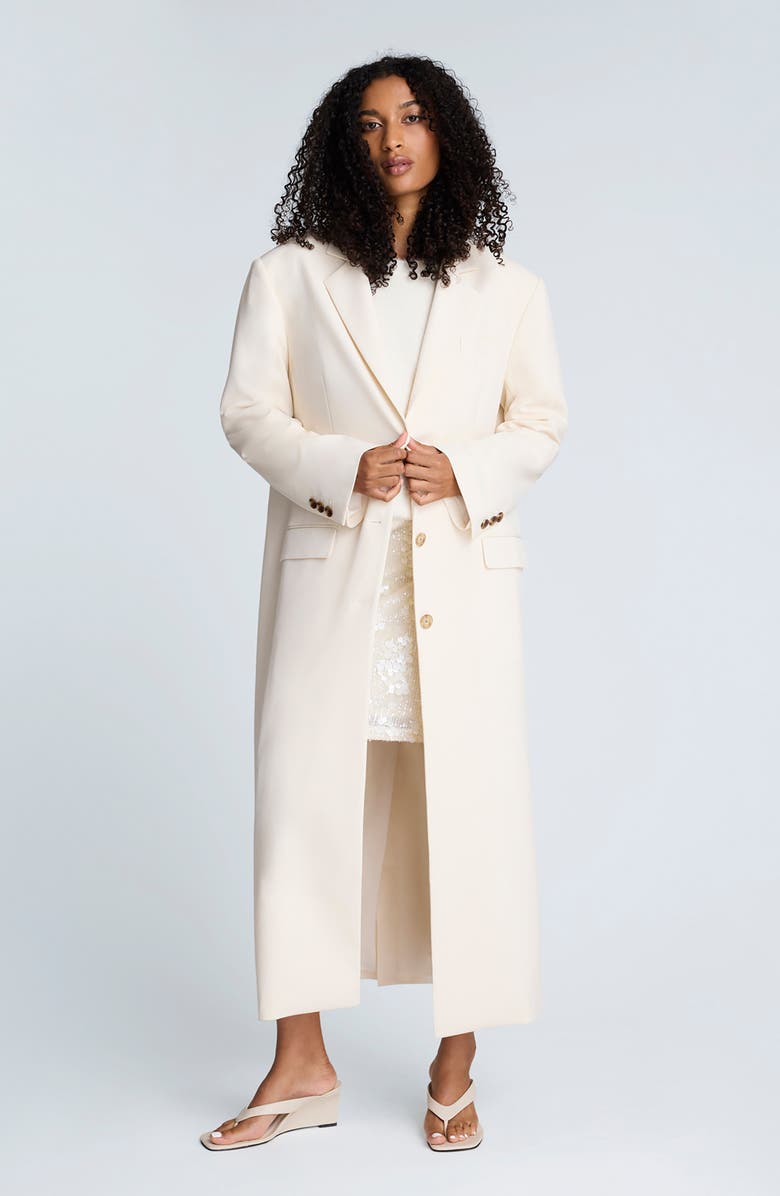 Kenneth Cole Tailored Long Coat, Alternate, color, Oyster