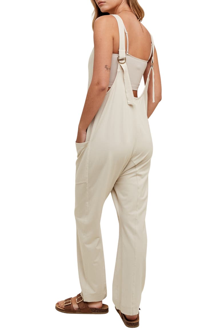 Knit Open Back Jumpsuit, Alternate, color, ECRU
