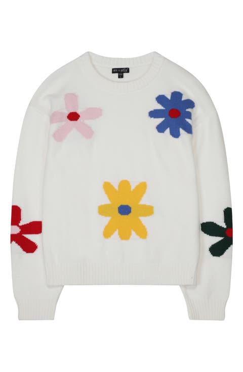Kids' Colorful Flower Sweater