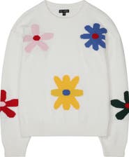 Ava & Yelly Kids' Colorful Flower Sweater