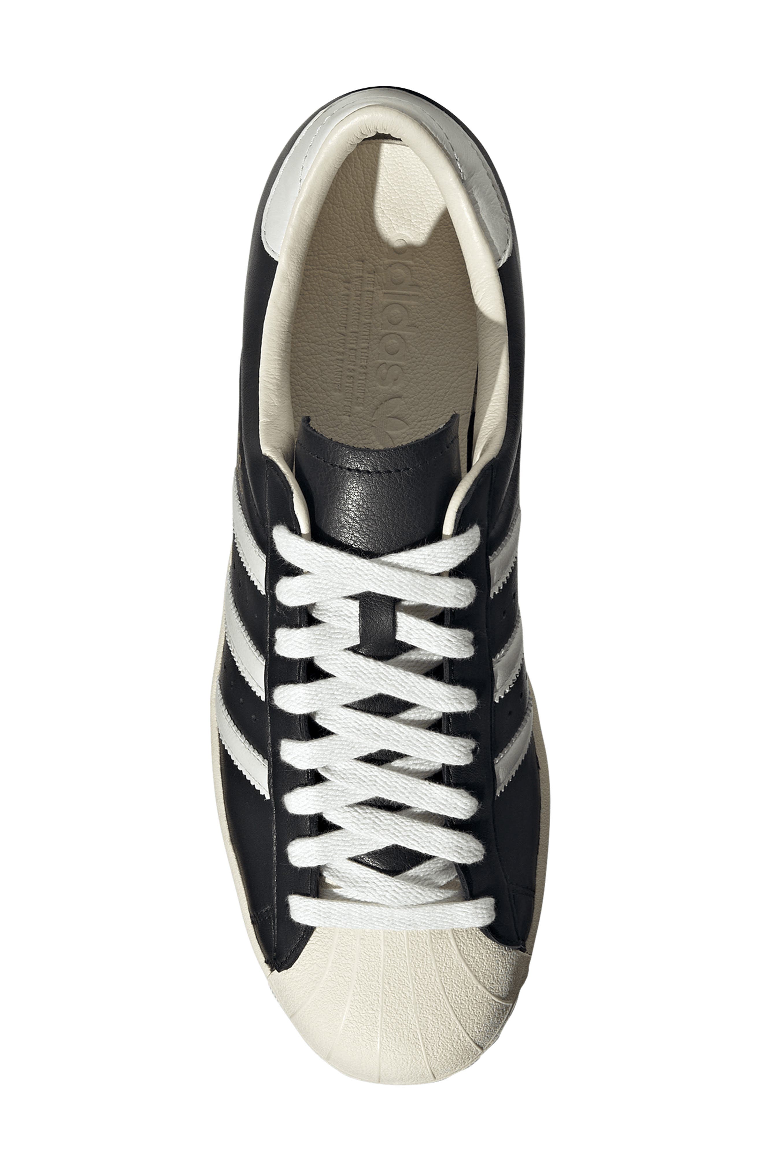 adidas Gender Inclusive Superstar Vintage Sneaker, Alternate, color, Black/ Core White/ Cream White
