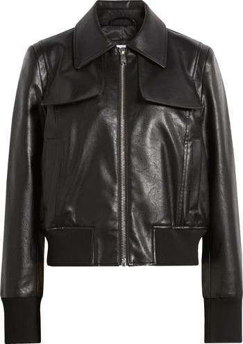 Sam Edelman Black Faux outlet Leather Quilted Jacket