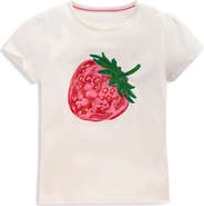 Mini Boden Kids' Superstitch Strawberry T-Shirt