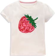 Mini Boden Kids' Superstitch Strawberry T-Shirt