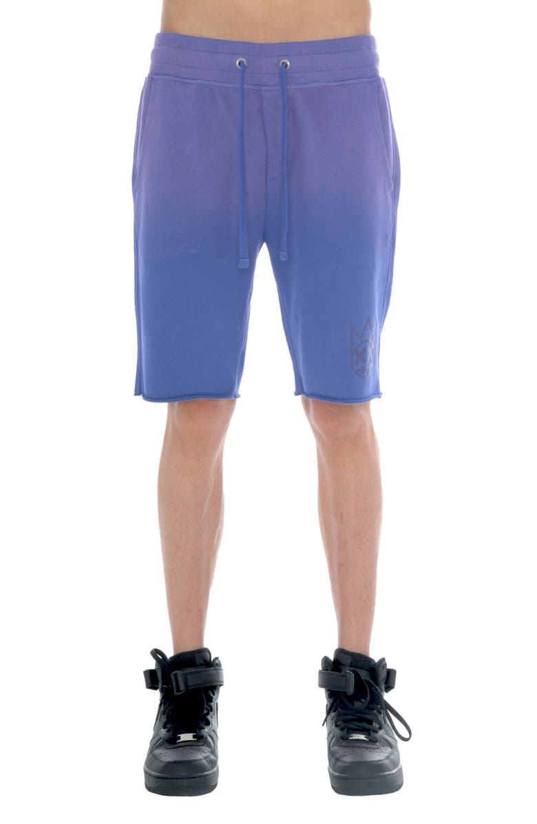 Cult of Individuality Shimuchan Cotton Graphic Sweat Shorts, Main, color, Vintage Purple