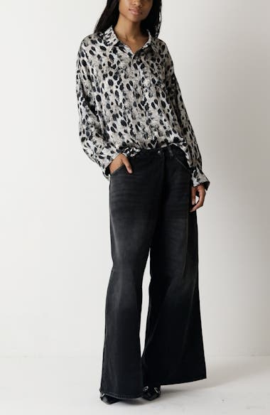 R13 Nico Wrap Wide Leg Jeans | Nordstrom