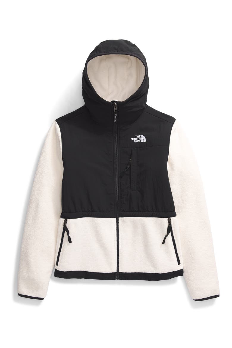 Denali Hooded Jacket, Alternate, color, WHITE DUNE/ TNF BLACK