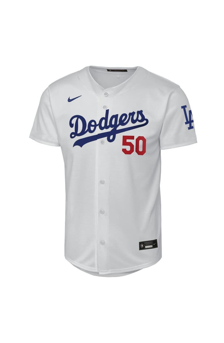 Nike Youth Nike Mookie Betts White Los Angeles Dodgers Home Stadium Jersey, Alternate, color, White