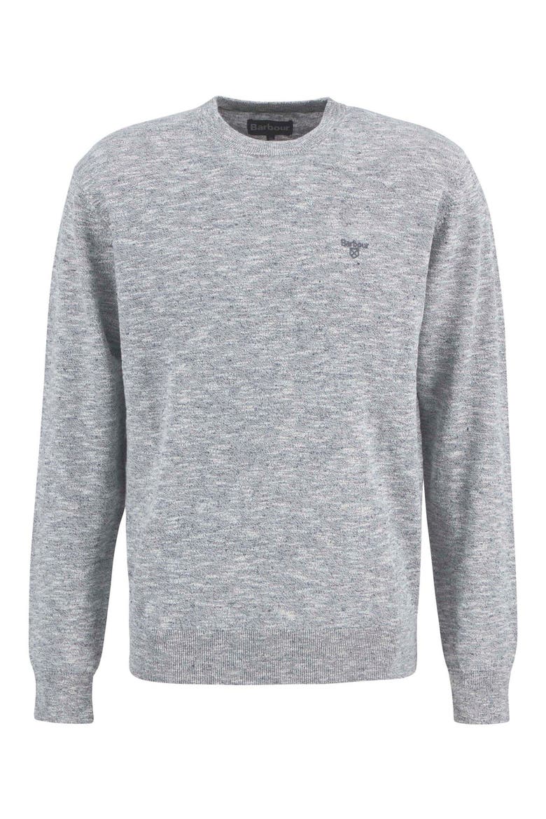 Flaxby Linen Blend Crewneck Sweater, Alternate, color, NAVY