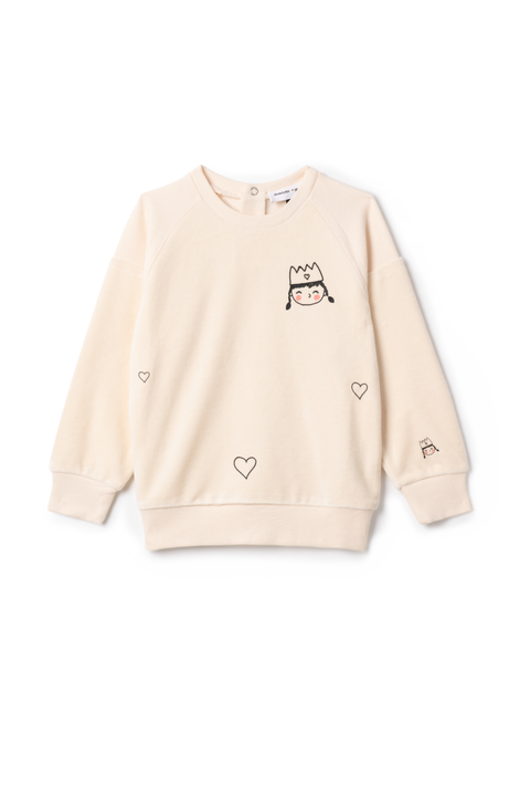 Princess Print Cotton Velour Sweatshirt (Toddler, Little Kid & Big Kid)