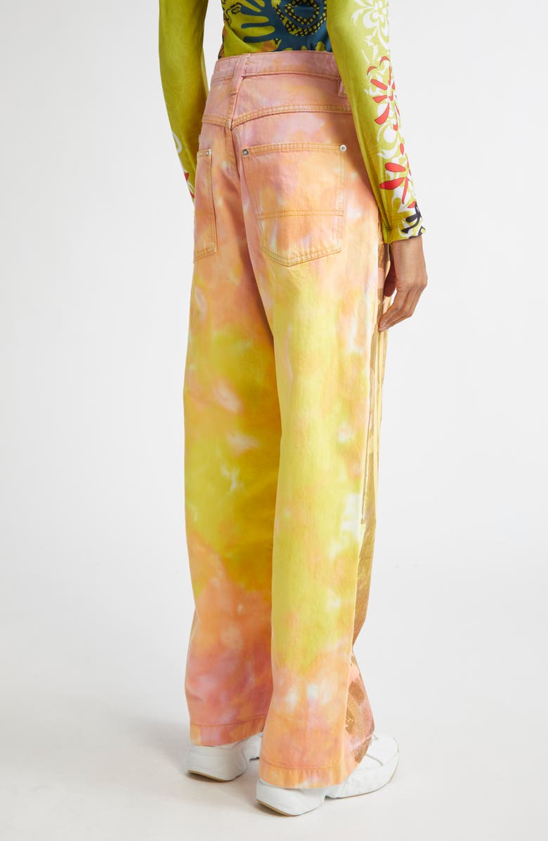 Paolina Russo Tie Dye Baggy Jeans, Alternate, color, Mosaic