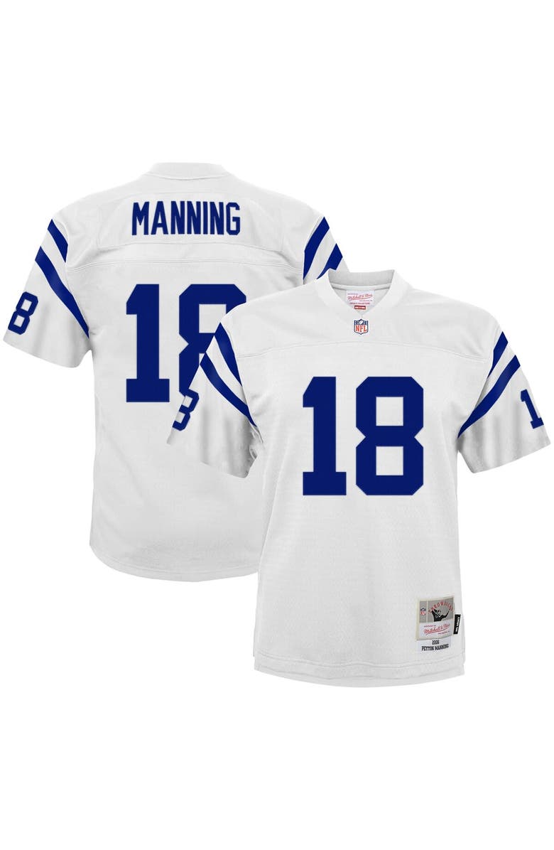 Mitchell & Ness Youth Mitchell & Ness Peyton Manning White Indianapolis Colts 2006 Retired Player Legacy Jersey, Main, color, 
