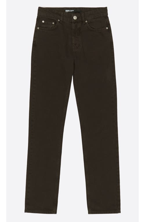 Bimba Y Lola Denim Fitted Trousers In White